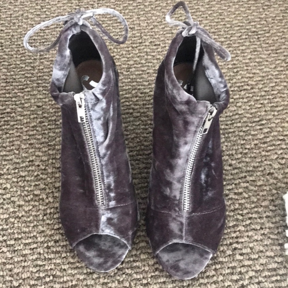 Report velvet booties